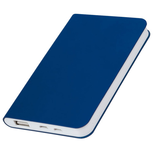 Универсальный аккумулятор Softi (5000mAh), темно-синий, 7,5х12,1х1,1см, искусственная кожа