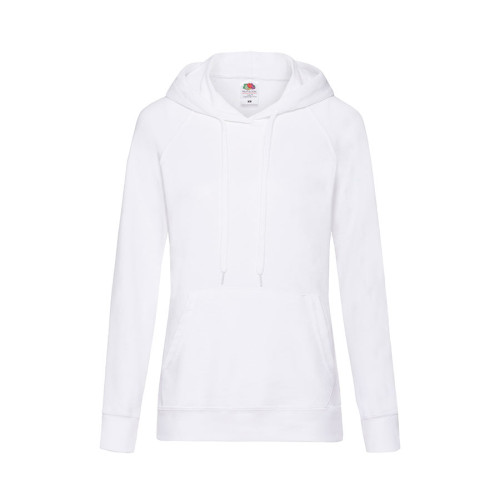 Толстовка женская LIGHTWEIGHT, белый_L, 80% хлопок, 20% полиэстер, 240 г/м2
