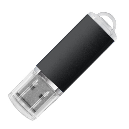 USB flash-карта Assorti (16Гб), черная, 5,8х1,7х0,8 см, металл