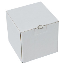 Коробка подарочная для кружки, размер 11 x 11 x 11 см., микрогофрокартон белый