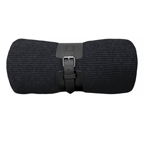 Плед  Belt; чёрный; 130 х 180 см; 100% акрил, с поясом