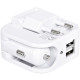 Адаптер с двумя USB-портами для зарядки от сети и от прикуривателя Socket,6x5,7x4см