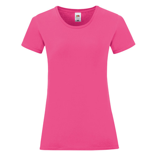 Футболка Ladies Iconic, ярко-розовый, L, 100% хлопок, 150 г/м2
