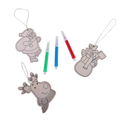 Набор фломастеров с раскрасками Bancax Set пластик, дерево, 7,2 x 9,2 x 1,6 cm