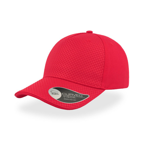 Бейсболка GEAR, 5 клиньев,  застежка на липучке, красный, ткань1:100% х/б, ткань2:100%п/э, 260 г/м2