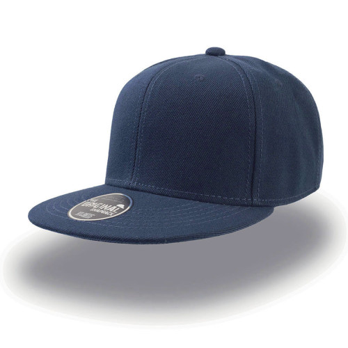 Бейсболка SNAP BACK, 6 клиньев, пластик. застежка,темно-синий, 100% п/э,100% х/б, 400 гр/м2
