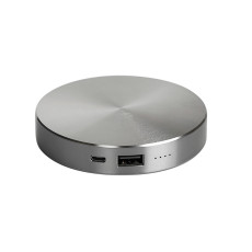 Универсальный аккумулятор UFO (6000mAh) в подарочной коробке,темно-серый,8,6х1,5 см,металл