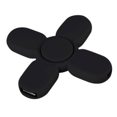 USB-разветвитель SPINNER, 3 порта, черный, 8,8х8,8х1,2см, пластик