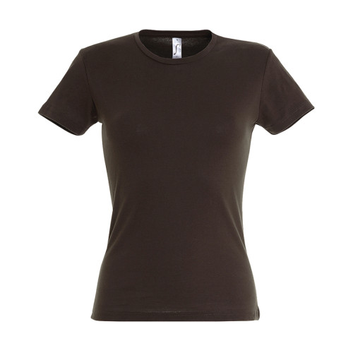 Футболка Miss, шоколадный_2XL, 100% х/б, 150 г/м2