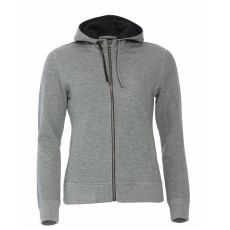 Толстовка женская Classic Hoody Full Zip, серый меланж_XS, 85% хлопок, 15% вискоза, 300 грм2