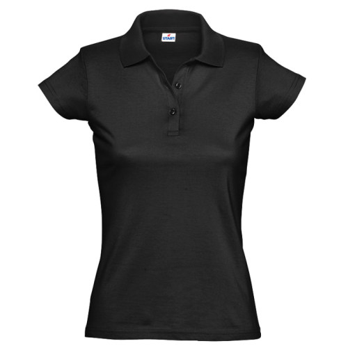 Поло Miss Style джерси, 100% хлопок, 170 г/м2, черный_M