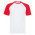 Футболка Short Sleeve Baseball T, белый с красным_L, 100% х/б, 160 г/м2
