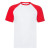 Футболка Short Sleeve Baseball T, белый с красным_L, 100% х/б, 160 г/м2