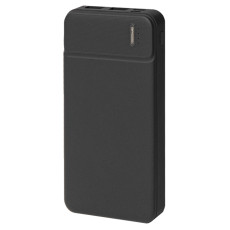 Универсальный аккумулятор Flash 10 (10000 мАч) с подсветкой и soft touch,черный,13,7х6,87х1,55мм