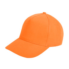 Бейсболка Standard, 5 клиньев, металлическая застежка; оранжевый; 100% хлопок; плотность 175 г/м2