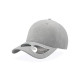 Бейсболка Uni-Cap Piquet, без панеле и швов, серый, 83% полиэстер 15% вискоза 2%эластан 190 г/м2