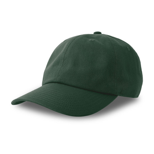 Бейсболка DAD HAT-S, 6 клиньев, металлическая застежка, тёмно-зелёный, 80% хлопок, 20% переработанный хлопок, 270 г/м2