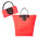 Сумка для шопинга, Glam UP красный, 39х29х7, Полиэстер 600D, иск кожа