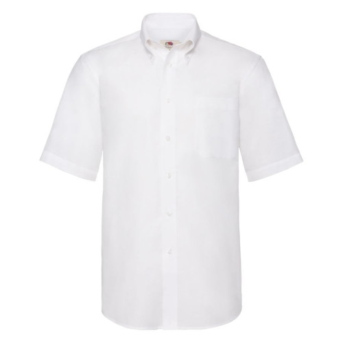 Рубашка Short Sleeve Oxford Shirt, белый_M, 70% х/б, 30% п/э, 130 г/м2