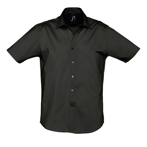 Рубашка мужская Broadway, черный_3XL, 97% х/б, 3% п/э, 140г/м2