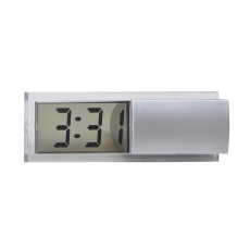 Часы электронные Minimum,  серебристые, 10*3*3 см, пластик