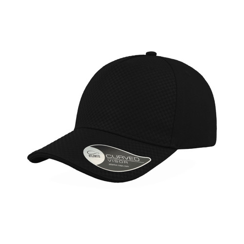 Бейсболка GEAR, 5 клиньев, застежка на липучке, черный, ткань1:100% х/б, ткань2:100%п/э, 260