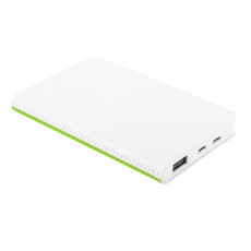 Универсальный аккумулятор Franki (5000mAh),белый с зеленым, 7,5х12,1х1,1см