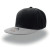 Бейсболка SNAP BACK, 6 клиньев,  пластик. застежка, черный с серым, 100% п/э,100% х/б, 400 гр/м2