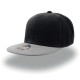 Бейсболка SNAP BACK, 6 клиньев,  пластик. застежка, черный с серым, 100% п/э,100% х/б, 400 гр/м2