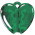 HEART CLACK, держатель для ручки, прозрачный зеленый, пластик HEART CLACK, держатель для ручки, прозрачный зеленый, пластик