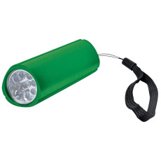 Фонарь треугольный (9 LED); зеленый; 9,7х3 см; металл