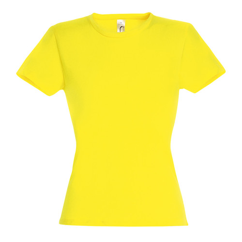 Футболка MISS 2XL лимонный 100% хлопок 150, г/м2