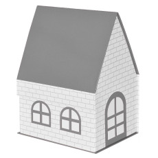 Коробка подарочная ДОМ  складная,  серый,  15*21*27 см,  кашированный картон, тиснение