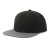 Бейсболка SNAP BACK-S, 6 клиньев, пластиковая застежка, чёрный/серый, 100% переработанный полиэстер, 300 гр/м2