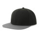 Бейсболка SNAP BACK-S, 6 клиньев, пластиковая застежка, чёрный/серый, 100% переработанный полиэстер, 300 гр/м2