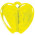 HEART CLACK, держатель для ручки, прозрачный желтый, пластик HEART CLACK, держатель для ручки, прозрачный желтый, пластик