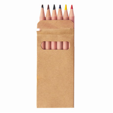 Цветные карандаши мини TINY,6 цветов, дерево, картон