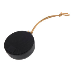 Портативная bluetooth-колонка STRAP, черный с коричневым, 8,5х4 см, пластик