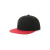Бейсболка SNAP BACK-S, 6 клиньев, пластиковая застежка, черный/красный, 100% переработанный полиэстер 300 гр/м2