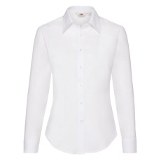 Рубашка Lady-Fit Long Sleeve Oxford Shirt, белый_L, 70% х/б, 30% п/э, 130 г/м2