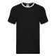 Футболка Ringer T, черный с белым_M, 100% хлопок, 165 г/м2