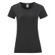 Футболка Ladies Iconic, черный, S, 100% хлопок, 150 г/м2
