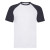 Футболка Short Sleeve Baseball T, белый с глубоким темно-синим_L, 100% х/б, 160 г/м2