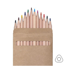 Цветные карандаши KINDERLINE middle,12 цветов, дерево, картон