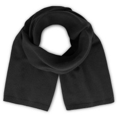 Шарф вязаный  двойной WIND SCARF-S, черный,100% переработанный полиэстер