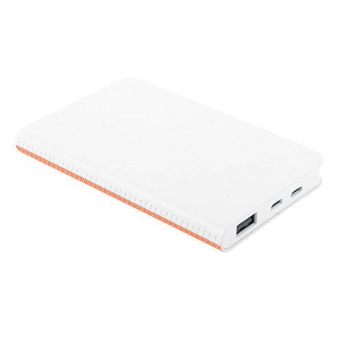 Универсальный аккумулятор Franki (5000mAh),белый с оранжевым, 7,5х12,1х1,1см