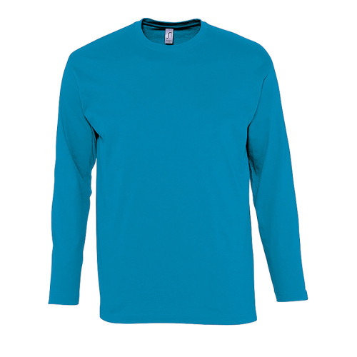 Футболка мужская с длинным рукавом MONARCH, аква, 4XL, 100% хлопок, 150 г/м2