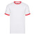 Футболка Ringer T, белый с красным_2XL, 100% х/б, 160 г/м2