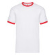 Футболка Ringer T, белый с красным_2XL, 100% х/б, 160 г/м2