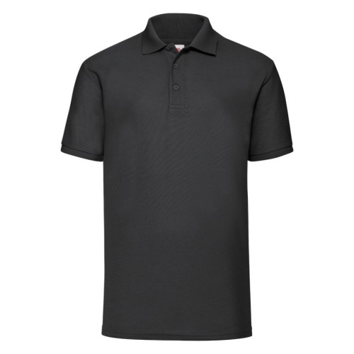 Рубашка поло мужская 65/35 Polo, черный_2XL, 65% п/э, 35% х/б, 180 г/м2